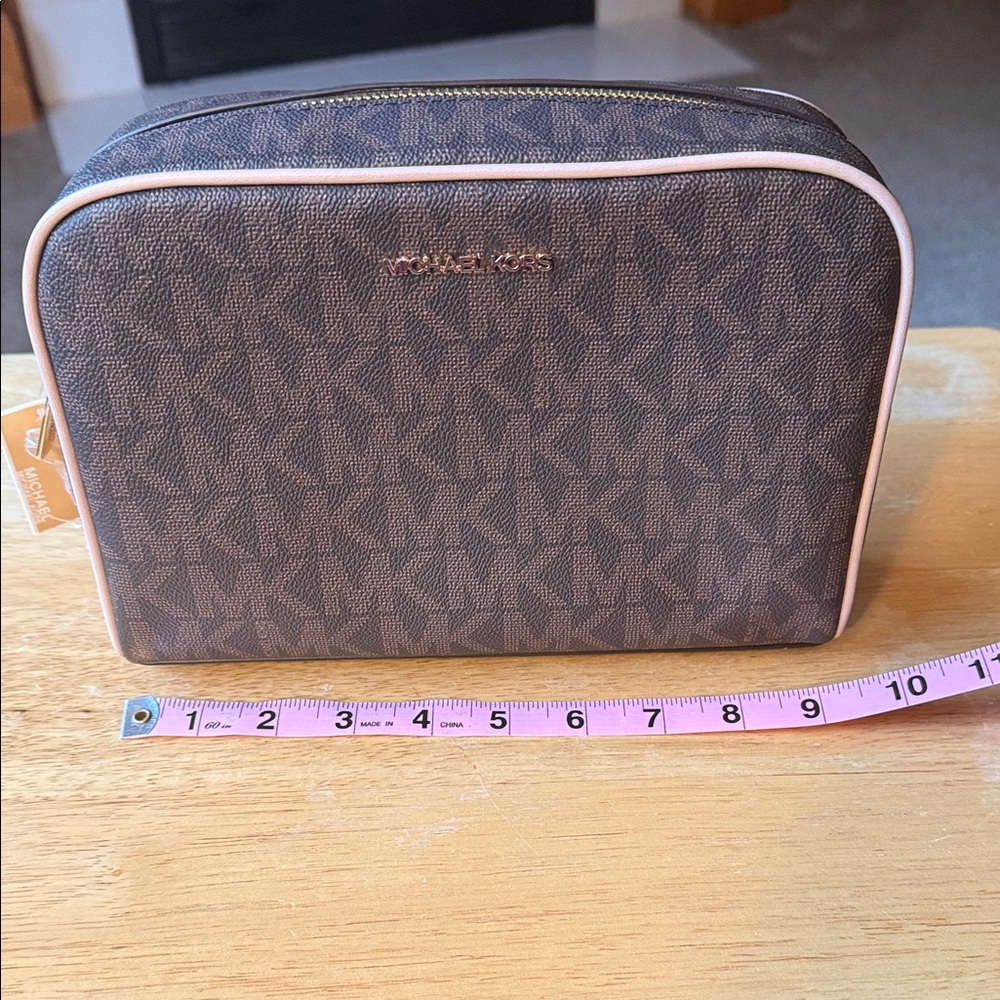 Michael Kors Dark Brown Toiletry Bag - Picture 2 of 7